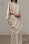 Mutedance Flower Dye Silk Dress Series MD-MD24SS04-HUIBAI hoary PM104